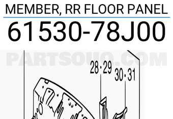Suzuki 6153078J00 MEMBER, RR FLOOR PANEL