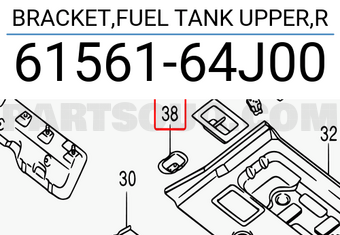 Suzuki 6156164J00 BRACKET,FUEL TANK UPPER,R