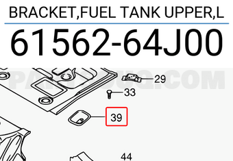 Suzuki 6156264J00 BRACKET,FUEL TANK UPPER,L