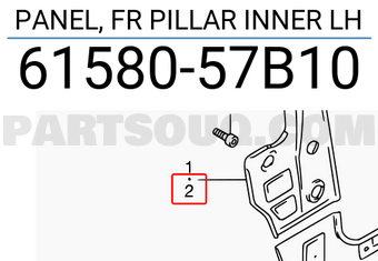 Suzuki 6158057B10 PANEL, FR PILLAR INNER LH