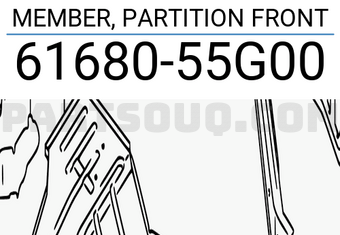 Suzuki 6168055G00 MEMBER, PARTITION FRONT