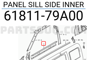 Suzuki 6181179A00 PANEL SILL SIDE INNER