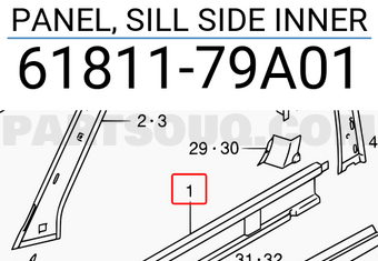 Suzuki 6181179A01 PANEL, SILL SIDE INNER