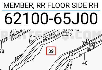 Suzuki 6210065J00 MEMBER, RR FLOOR SIDE RH