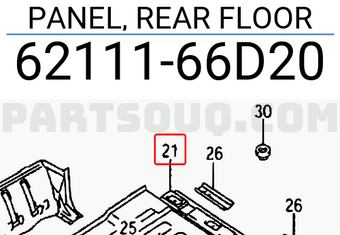 Suzuki 6211166D20 PANEL, REAR FLOOR