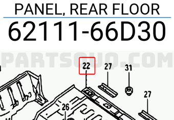 Suzuki 6211166D30 PANEL, REAR FLOOR