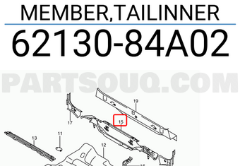 Suzuki 6213084A02 MEMBER,TAILINNER