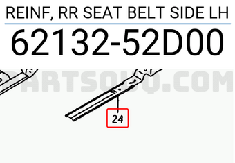 Suzuki 6213252D00 REINF, RR SEAT BELT SIDE LH