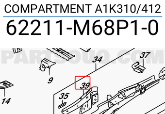 Suzuki 62211M68P10 COMPARTMENT A1K310/412