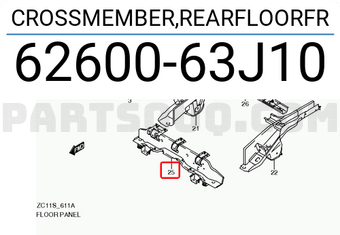 Suzuki 6260063J10 CROSSMEMBER,REARFLOORFR