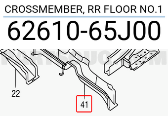 Suzuki 6261065J00 CROSSMEMBER, RR FLOOR NO.1