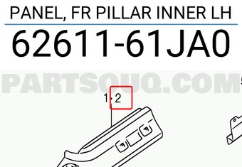 Suzuki 6261161JA0 PANEL, FR PILLAR INNER LH