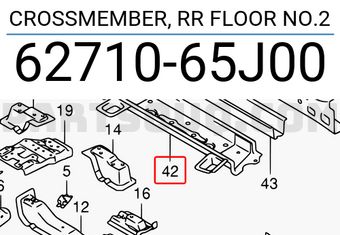 Suzuki 6271065J00 CROSSMEMBER, RR FLOOR NO.2