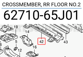 Suzuki 6271065J01 CROSSMEMBER, RR FLOOR NO.2