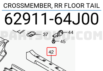 Suzuki 6291164J00 CROSSMEMBER, RR FLOOR TAIL