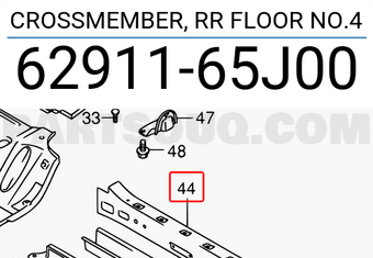Suzuki 6291165J00 CROSSMEMBER, RR FLOOR NO.4
