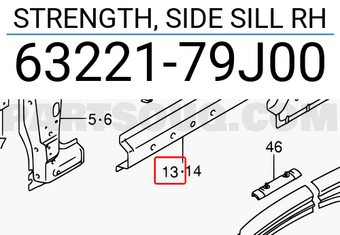 Suzuki 6322179J00 STRENGTH, SIDE SILL RH