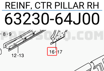 Suzuki 6323064J00 REINF, CTR PILLAR RH