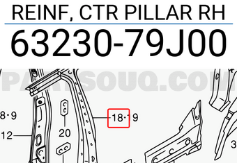 Suzuki 6323079J00 REINF, CTR PILLAR RH