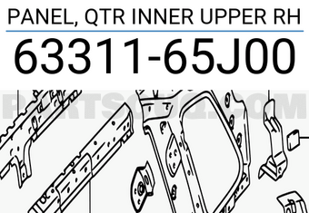 Suzuki 6331165J00 PANEL, QTR INNER UPPER RH
