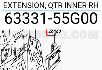 Suzuki 6333155G00 EXTENSION, QTR INNER RH