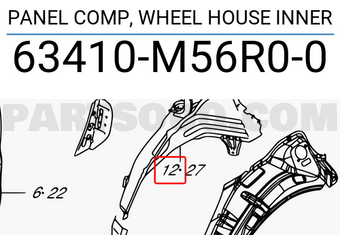 Suzuki 63410M56R00 PANEL COMP, WHEEL HOUSE INNER