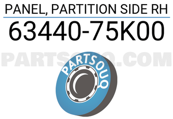 Suzuki 6344075K00 PANEL, PARTITION SIDE RH