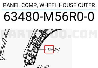 Suzuki 63480M56R00 PANEL COMP, WHEEL HOUSE OUTER