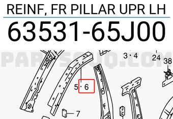 Suzuki 6353165J00 REINF, FR PILLAR UPR LH