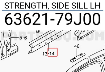 Suzuki 6362179J00 STRENGTH, SIDE SILL LH