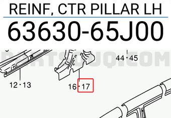 Suzuki 6363065J00 REINF, CTR PILLAR LH