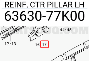 Suzuki 6363077K00 REINF, CTR PILLAR LH