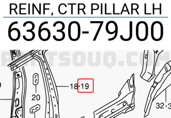 Suzuki 6363079J00 REINF, CTR PILLAR LH