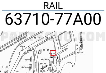 Suzuki 6371077A00 RAIL