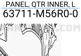 Suzuki 63711M56R00 PANEL, QTR INNER, L