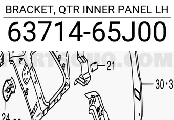 Suzuki 6371465J00 BRACKET, QTR INNER PANEL LH