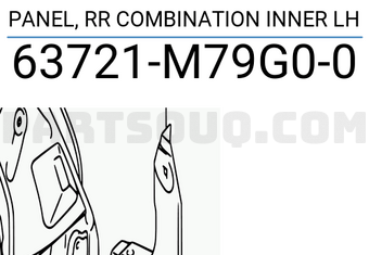 Suzuki 63721M79G00 PANEL, RR COMBINATION INNER LH