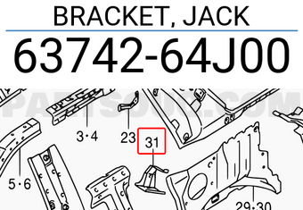 Suzuki 6374264J00 BRACKET, JACK