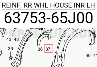 Suzuki 6375365J00 REINF, RR WHL HOUSE INR LH