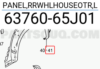 Suzuki 6376065J01 PANEL,RRWHLHOUSEOTR,L