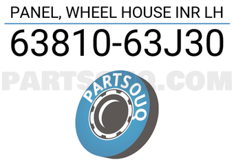 Suzuki 6381063J30 PANEL, WHEEL HOUSE INR LH