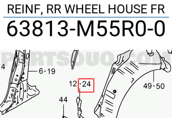 Suzuki 63813M55R00 REINF, RR WHEEL HOUSE FR