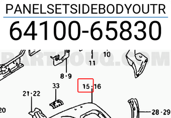 Suzuki 6410065830 PANELSETSIDEBODYOUTR