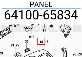 Suzuki 6410065834 PANEL