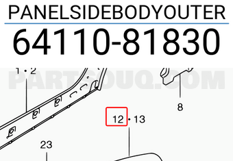 Suzuki 6411081830 PANELSIDEBODYOUTER