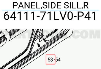 Suzuki 6411171LV0P41 PANEL,SIDE SILL,R
