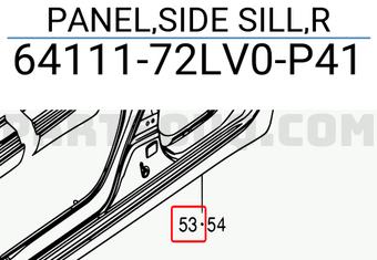 Suzuki 6411172LV0P41 PANEL,SIDE SILL,R