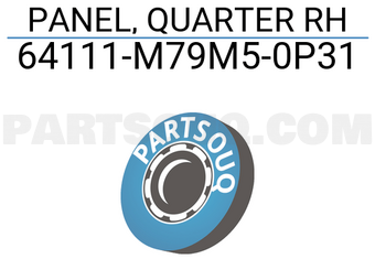 Suzuki 64111M79M50P31 PANEL, QUARTER RH