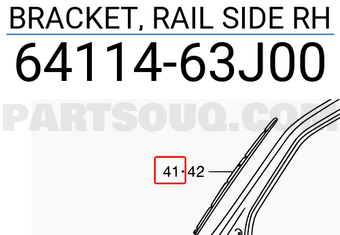 Suzuki 6411463J00 BRACKET, RAIL SIDE RH