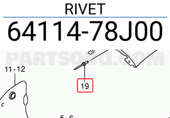 Suzuki 6411478J00 RIVET